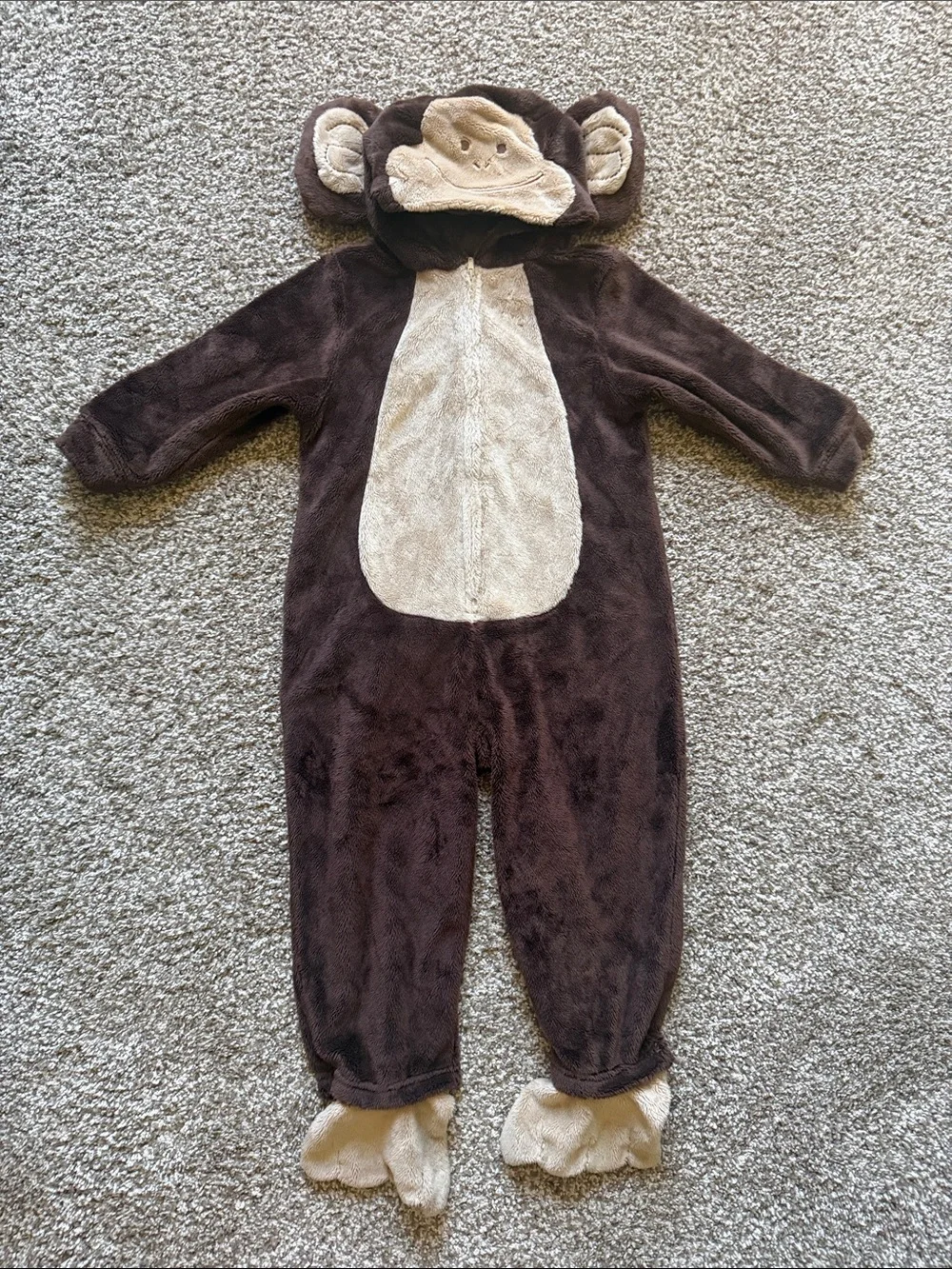 baby GAP 🐒 BROWN & CREAM MONKEY 🐒 BODYSUIT TODDLER 2YRS COSTUME 🌟EUC🌟